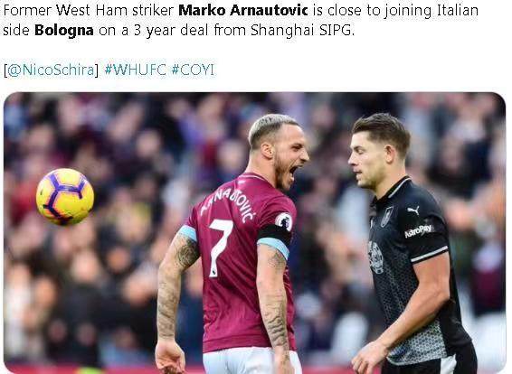 九游体育APP-阿瑙接近和意甲球队签约3年 欲和海港提前解约